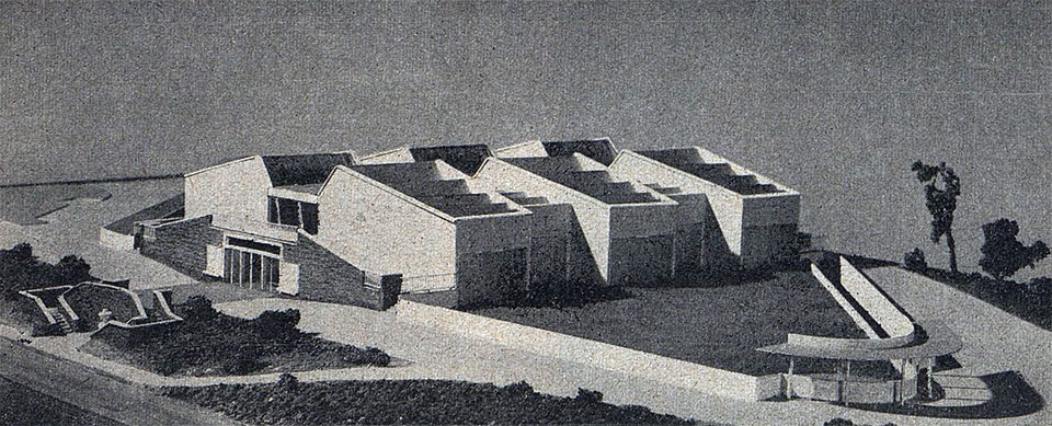 Model of 1938 Tecton scheme for an elephant house.