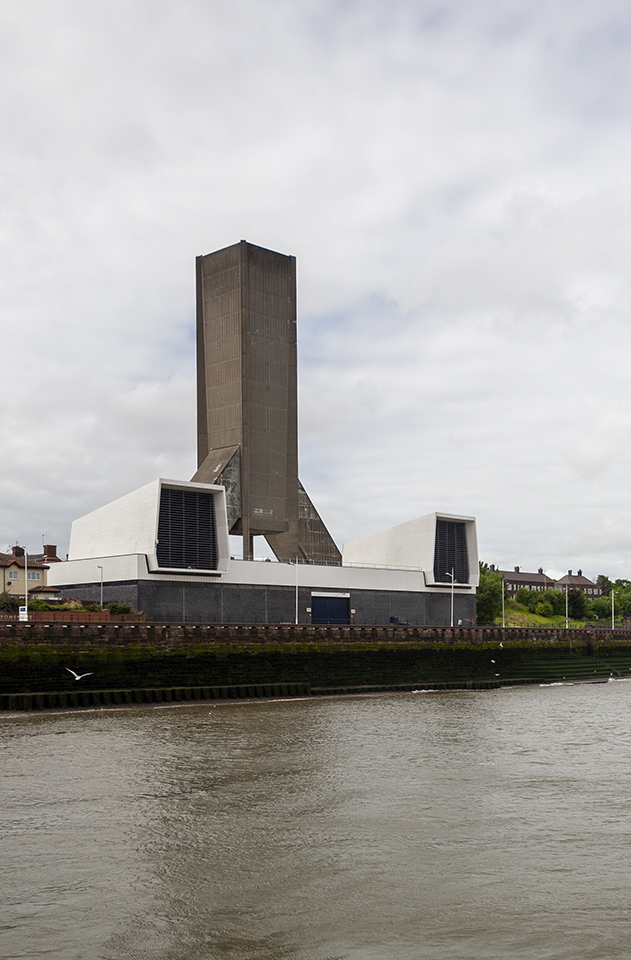 Wallasey shaft viewed from the River Mersey.