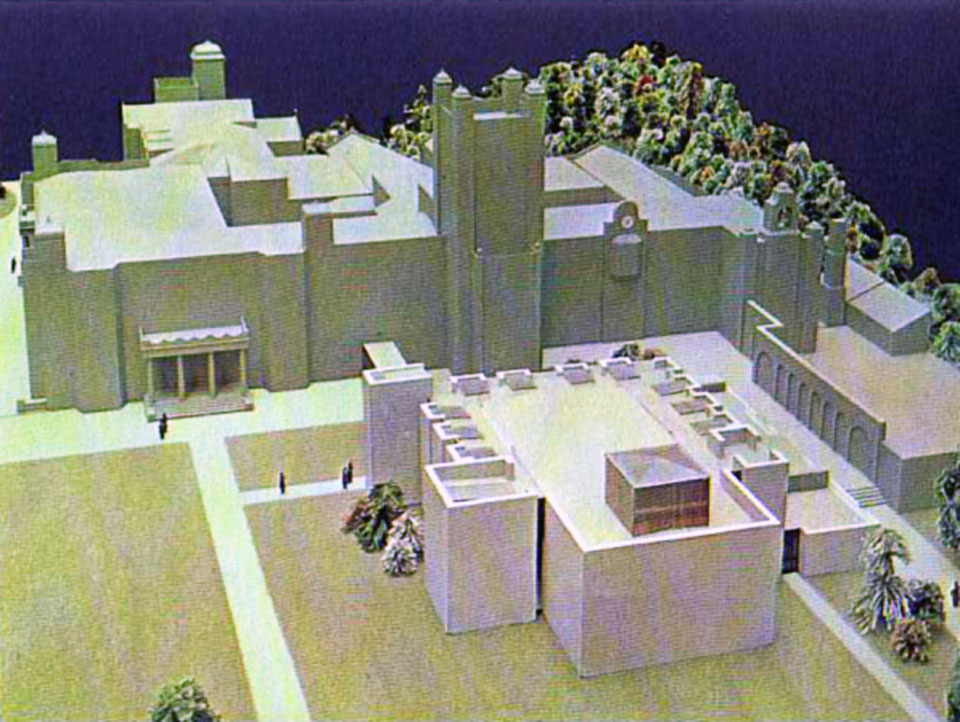 Model. Image from commemorative postcard produced in 1969.