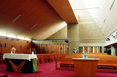 View from alter to confessionals and choir stall.