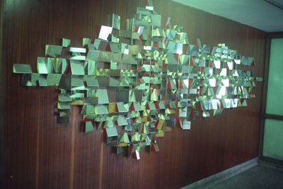 Mural in entrance lobby of Holland Rise, 1987.