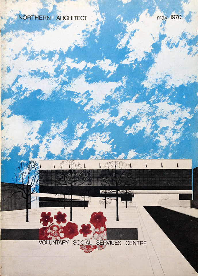 Elevational drawing. Cover of Northern Architect, May 1970.